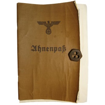 3er Reich linaje pasaporte - Ahnenpass. Espenlaub militaria